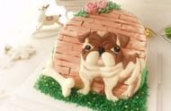 狗狗主题3D立体蛋糕：创意与美味的完美结合